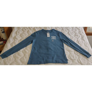 Vans Womens Rainbow Skull Long Sleeve BFF Tee Blue Size XS NWT